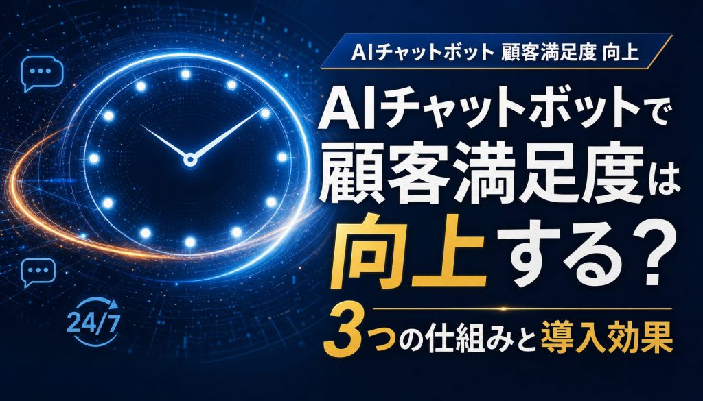 AIチャットボットで顧客満足度は向上する？3つの仕組みと導入効果 アイキャッチ