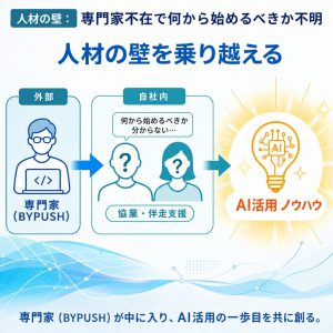 人材の壁：専門家不在で何から始めるべきか不明 図