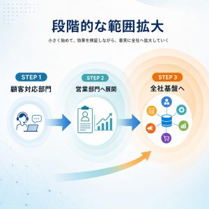 ステップ3：効果を測定し、段階的に範囲を拡大 図