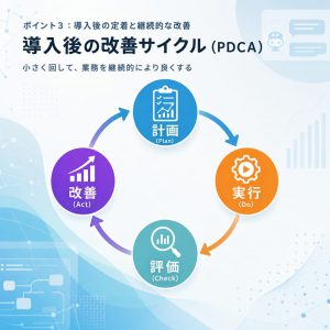ポイント3：導入後の定着と継続的な改善 図
