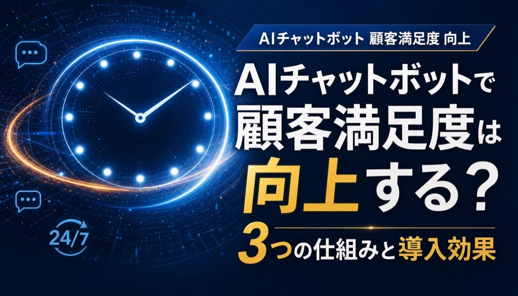 AIチャットボットで顧客満足度は向上する？3つの仕組みと導入効果 アイキャッチ